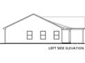 Left side elevation of a ranch style home with three windows and a covered porch at 4470 Kingsbury Rd, Midland, NC 28107