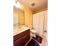 Bathroom with vanity, toilet, shower, and neutral color palette at 1605 Appledale Ct # 116, Fort Mill, SC 29715