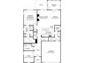 One-story floor plan with 3 bedrooms, a kitchen and garage at 3209 Whispering Creek Dr # 154, Indian Trail, NC 28079