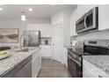 Modern kitchen with stainless steel appliances and granite countertops at 2025 Tom Sadler Rd, Charlotte, NC 28214