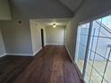 Dining area with hardwood floors and access to deck at 1050 21St Nw Ave # 70, Hickory, NC 28601