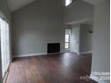 Spacious living room with hardwood floors and fireplace at 1050 21St Nw Ave # 70, Hickory, NC 28601