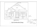 Proposed front elevation blueprint from Lyon Construction Group at 211 Benfield Rd, Kings Mountain, NC 28086