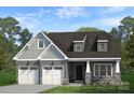 Attractive home with a two-car garage, stone accents, and welcoming front entrance at Lot 109 Mayes Meadow Dr # Woodford, Cornelius, NC 28078