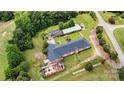 Aerial view of the property from above at 1318 Ostwalt Amity Rd, Cleveland, NC 27013