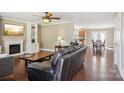 Open concept living room with a view into the dining area at 2720 Hill Top Dr, Salisbury, NC 28147