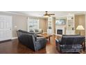 Living room features built-in shelving and a fireplace at 2720 Hill Top Dr, Salisbury, NC 28147