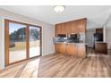 Kitchen with wood cabinets and access to deck at 760 Bethesda Rd, Statesville, NC 28677