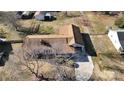 Aerial view showing house layout and driveway at 2316 Woodfield Cir, Gastonia, NC 28056