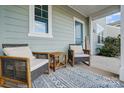 Inviting front porch with wicker chairs and a patterned rug at 5034 Moselle Ave, Fort Mill, SC 29707