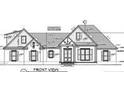 Architectural drawing of a house front elevation at 295 Tradition Dr, Mount Gilead, NC 27306