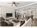 Open concept living and kitchen with modern decor at 2525 Oxford Cir, Lancaster, SC 29720