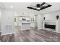 Open living room and kitchen with modern finishes at 2091 & 2095 Catawba River Rd, Fort Lawn, SC 29714