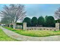 Stone entrance sign welcomes residents to the St. James community at 4026 Saint James Way # 1, Monroe, NC 28110