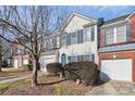 Attractive townhome with gray siding, and landscaping at 6019 Queens Walk Ct, Fort Mill, SC 29707