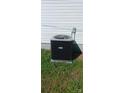 Ground-level view of a home HVAC system on a small patch of grass at 105 N Inman Ave, Bessemer City, NC 28016
