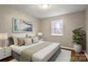 Comfortable bedroom with a plush bed, stylish decor, and natural light at 901 Wyke Rd, Shelby, NC 28150