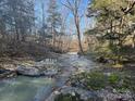 Scenic creek flowing through a rocky, wooded landscape on the property at 3609 Shillinglaw Rd, Sharon, SC 29742