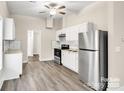 Renovated kitchen featuring modern appliances and white cabinets at 815 3Rd St, Kings Mountain, NC 28086