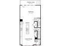 Second floor plan featuring kitchen, casual dining, and outdoor living space at 707 Hoke Ln, Davidson, NC 28036
