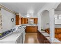 Cozy kitchen with wood cabinets and appliances at 1264 22Nd Ne St, Hickory, NC 28601