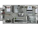 Two-bedroom layout with two full bathrooms and walk-in closets at 2114 Endeavor Run, Charlotte, NC 28269