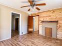 Bright living room featuring hardwood floors and a fireplace at 1790 17Th Ne Ave, Hickory, NC 28601