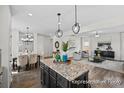 Open-concept living space connects kitchen, dining, and living room, great for Gathering and entertaining at 110 Shay Crossing Rd # 1P, Salisbury, NC 28144