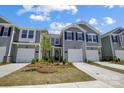 Charming townhome with gray siding, black shutters, and well-maintained landscaping at 8031 Downy Oak Ln, Charlotte, NC 28269