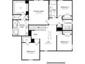 Floorplan of the second floor showing the Primary Suite, loft, and three additional bedrooms at 1498 Hubert Graham Way, Tega Cay, SC 29708