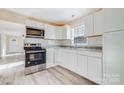 Modern kitchen with stainless steel appliances and sleek white cabinetry at 417 Baker Street Ext, Rock Hill, SC 29730