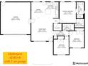 Detailed floor plan showcasing the layout of this beautiful home, including a two-car garage at 309 General As Johnston St, Stanley, NC 28164
