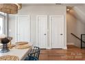Dining area features a table, chairs, pendant lighting, and views from the adjacent windows at 2014 Bryant Park Dr, Charlotte, NC 28208