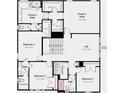 Detailed floor plan showcasing the layout of the second floor at 13248 Chopin Ridge Rd, Huntersville, NC 28078