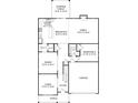 Open-concept floor plan with gourmet kitchen, Gathering room, dining, and living room, and access to the garage at 4022 Vista Pine Dr, Charlotte, NC 28215