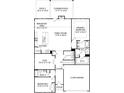 Layout showcasing a spacious kitchen, Gathering room, primary bedroom and a 2-car garage at 2014 Mantle Ridge Dr, Indian Trail, NC 28079