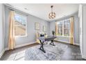 Well-lit home office featuring neutral decor and ample natural light at 3288 Sherman Dr, Lancaster, SC 29720