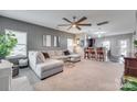 Spacious living room featuring a large sectional and open floor plan at 921 Von Buren Blvd, Rock Hill, SC 29730