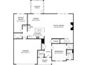 First-floor floor plan featuring an open-concept layout, kitchen, Gathering room, and a fifth bedroom at 103 Fallbrook Rd, Matthews, NC 28104