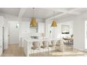Bright kitchen featuring an island with bar seating and elegant gold pendant lighting at 2019 Mandarin Blvd, Charlotte, NC 28205