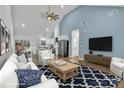 Bright and airy living room boasting vaulted ceilings and an open floor plan at 2855 W Zion Church Rd, Shelby, NC 28150