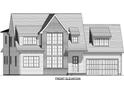 Detailed rendering of a home's front elevation, showcasing architectural design and key features at 4801 Elder Ave, Charlotte, NC 28205