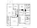 Detailed floor plan showcasing the layout of a two-story home with a spacious great room and a two car garage at 5202 Georgette Trl, Cherryville, NC 28021