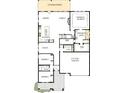Detailed floor plan showcasing the layout of the house, including the kitchen, bedrooms, and garage at 13122 Macon Hall Dr, Mint Hill, NC 28227