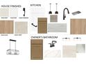 Selection of interior finishes including paint, hardware, flooring, countertops, and lighting at 13126 Macon Hall Dr, Mint Hill, NC 28227
