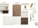Kitchen finishes include quartz counters, honey bronze hardware, and white oak floors at 310 Sugar Maple Ln, Weddington, NC 28104