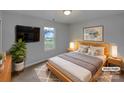 Comfortable bedroom with neutral decor, a modern bed frame, and a cozy atmosphere at 352 Anvil Draw Pl, Rock Hill, SC 29730