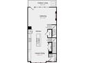 Floorplan showing outdoor living space, gathering area, kitchen, casual dining, pantry and half bath at 344 Catawba Ave, Davidson, NC 28036