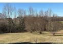 Open backyard with a large grassy area and several trees at 2084 W Memorial Hwy Rd, Union Grove, NC 28689
