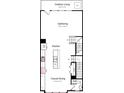 First floor plan featuring kitchen, dining, gathering room and outdoor living at 3210 Stelfox St, Charlotte, NC 28262